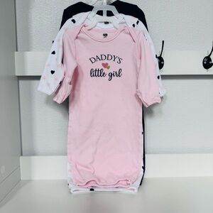 Newborn Layette / Swaddle Sleep Sack 3 Piece Set Daddy’s Girl NWT